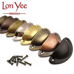 15 Retro Metal Kitchen Drawer Cabinet Door Handle And Furniture Knobs Handware Cupboard Furniture Antique Brass Shell Pull Handles YL0255