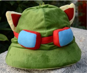 Jogo quente League of Legends Cosplay Cap Hat Teemo Chapéu Pelúcia + Algodão Lol Brinquedos de Pelúcia Bonés Frete Grátis