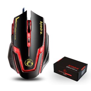 Evrensel Apedra A9 Ergonomik Makro Programlama USB Kablolu Optik Oyun Fare Solunum Arka Gamer Bilgisayar Fareleri