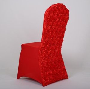 Universal-Hochzeits-Stuhlabdeckungen Stretch Rosette Spandex-Stuhl-Cover Rot Weißes Gold für Hotel Party Bankett-Großhandel