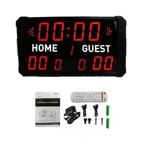 Duvar Saatleri Uzaktan Kumanda Alüminyum Taşınabilir Skorbord Elektronik Basketbol Futbolu için 14 24 S Saat