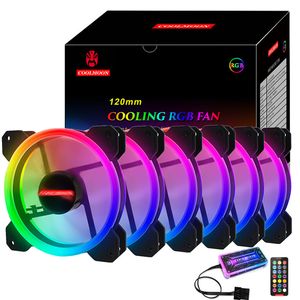 3 PIN-код RGB PC Fan Gaming Heatsink Dissipation 120 мм Охлаждающий охлаждающий вентилятор Поддержка контроллера Управляющий компьютер шасси шасси