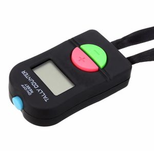 200 шт. Цифровая рука Tally Golf Counter Electronic Ручной Clicker Syred Security Безопасность Бегущая клицера вверх вниз по шее ремешком DH5455