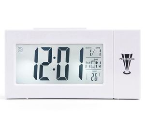 Other Accessories Clocks Decor Home Garden Drop Delivery 2021 1Set Digital Projector Alarm Fm Radio Clock Sn Timer Led Display Wide Curved