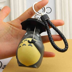 Miyazaki Hayao Anime Komşum Totoro Anahtarlık Chinchilla PVC Bebek Anahtarlıklar Kolye Kadınlar Çantası Charms Araba Anahtar Aksesuarları