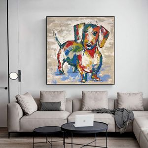 Dachshund Graffiti Canvas Картины Абстрактные Собаки Искусство Отпечатки Плакат Современная Спальня Картина Стены Детская комната Декор Cuadros