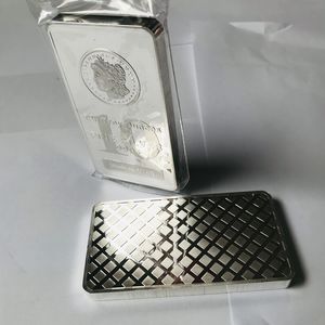 1 adet manyetik olmayan Morgan Bar 10 oz Gümüş Kaplama Güzellik Ameircan Dekorasyon Koleksiyon Vakum Mühürlü Çubuk