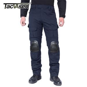 Tacvasen Тактические твердые боевые брюки с коленными колодками мужские солидарные тренировки Airsoft армия военные CS пейнтбол брюки 210715