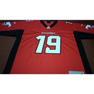 Goodjob erkek genç kadınlar vintage calgary damgalar #19 Bo Levi Mitchell futbol forması boyutu S-5XL veya özel herhangi bir isim veya numara forması