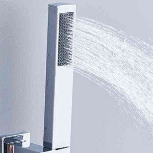 Becola Paslanmaz Çelik Kare Krom El Duş Başlığı Su Tasarrufu Duş Bataryası Banyo Aksesuarları B-16802 H1209