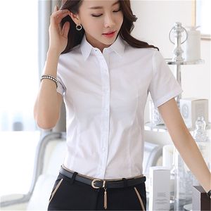 Moda coreana Mulheres Botão para cima Camisa Elegante Mulheres Algodão Blusas Mulher Branco Camisas Blusas Mujer de Moda Tops 220225