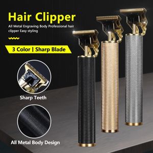 Электрические щетки для волос Clipper Professional T9 Trimmer Barber Shaver Beard 0 мм резки для мужчин аккумулятор