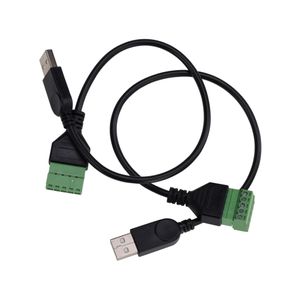 USB 2.0 Bilgisayar TV Verileri için Uzatma Kablosu 5 P Hız Uzatma Kabloları Erkek Terminali Lehimsiz Adaptör Bağlayıcı