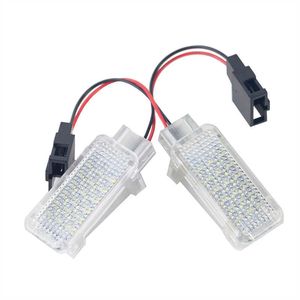 1 Çift LED Araba Kapı Nezaket Lazer Projektör Işık Footwell Bagaj Lambası Audi / VW / Skoda Lambo Araba Styling Işıkları için