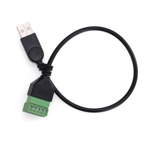 Connettore a vite USB 2.0 maschio a 5 pin con cavo adattatore per spina terminale schermato