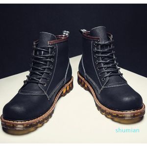 Boots Ürünler Plütonyum Sonbaharda Erkekler Moda High-end Klasik Aracı Çizmeler Yuvarlak Moda Model Satış Kafası