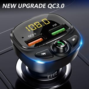 Araba FM Verici Kablosuz Bluetooth LCD MP3 Çalar Kiti Alma QC 3.0 Hızlı Şarj Eller Ücretsiz USB Şarj Dropshipping