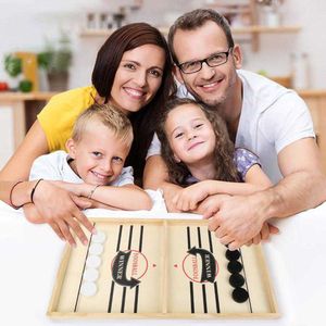 Table Hockey Game Family Table Board Games Catapult Chess Parent-child Interactive Toy Fast Sling Puck Game Ice Hockey Games