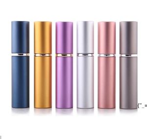 Parfüm Şişesi 5 ML Alüminyum Eloksal Kompakt Parfüm Sonrası Tüzük Atomiser Atomizer Parfüm Cam Koku-Şişe Karışık Renk BWE10612