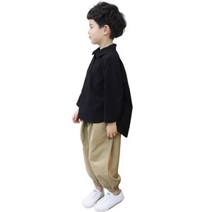 Abbigliamento per bambini ragazzi abiti autunnali modelli primaverili camicie in due pezzi in stile occidentale P4318 210622