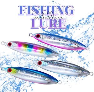 Yavaş Jiging Cazibesi Metal Kaşık Tuzlu Su Tonası Için Kingfish Bas Somon 80g 100g 120g 150g