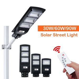 Umight1688 LED уличный свет 30/60 / 90W светодиодный солнечный свет радара PIR датчик движения сенсор на стене светильник + отдаленный водонепроницаемый для площади садовый двор