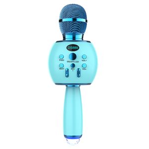 Üst Satıcı Taşınabilir Çok İşlevli Kablosuz DS888 Mikrofonlar LED Işık Karaoke Mikrofon TV Için