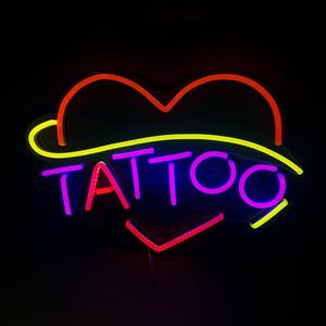 TATTOO Shop Светодиодная вывеска Модный узор Красивое холодное украшение стены Неоновые огни ручной работы 12 В Супер яркое праздничное освещение Светодиодная неоновая вывеска