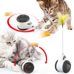 Cat Toy Interattivo Prendere in giro Ball Rod Divertente Chaser Swings Forth Back Tumbler Balanced Wheel Hunting Pet Toys for Indoor Kitten