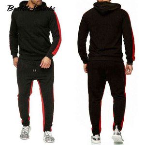 Erkek Eşofman Kış Erkek Moda Polar Takım Spor Jogger Eşofman erkek Setleri Hoodies Spor Takım Elbise Tanımsız Kırmızı Siyah G1209