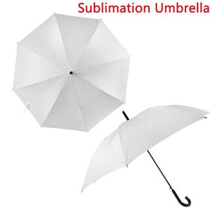23-дюймовый сублимационный зонт DIY пустые полиэфирные водонепроницаемые зонтики с металлической ручкой дождливая посуда