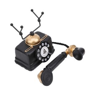 Yeni Vintage Retro Antika Telefon Kablolu Kablolu Sabit Telefon Ev Masası Dekor Süs Ev Mobilya Dekorasyon 210607