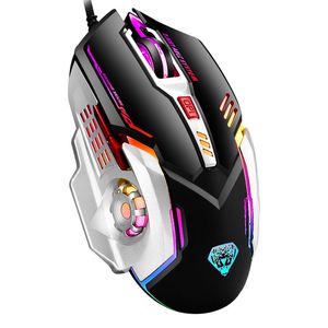 Mouse da gioco USB cablato G402 ottico ergonomico 4 regolabile 3200 DPI pulsante 6D retroilluminazione a LED Mouse Gamer Light per computer PC portatile gioco