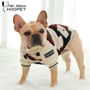 Hoopet Pet Fransız Bull Köpek Giysileri Kış Coat Giyim Köpek Ceket Yavru Yelek Ceket Küçük Orta Büyük Köpekler için 211106