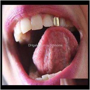 Gold Dental Grills Body Jewelry 2019 Fashion Unisex Hip Hop Teeth Grillz Wholesale Environmental Electroplated Copper Teeth Braces 2So Zrx02