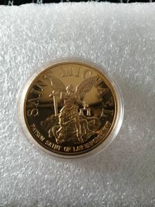 США подарок Saint Michael правоохранительные органы Archangel Gold религиозный токен вызов сувенирных монеток и рождественские подарки