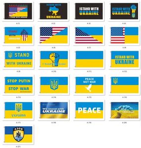 Флаг партийных собраний мир я стою с поддержкой флага Украины Украинный Баннер Полиэстер 3х5 футов DHL Бесплатный корабль