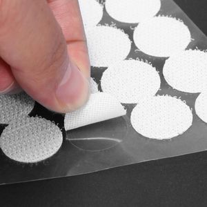 Dots Self Adhesive Fastener Tape 10 15 20mm Disc Velcros Adhesive Strong Glue Magic Sticker Round Coins Hook Loop