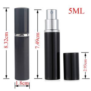 Parti Malzemeleri 5 ML Taşınabilir Mini Alüminyum Doldurulabilir Parfüm Şişesi Sprey Boş Makyaj Kapları Atomizer ile