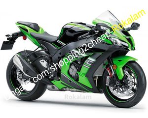 Fairings ZX 10R 2016 2017 2018 2019 2020 ZX10R Kawasaki için Fairing 16 17 18 19 20 ZX-10R ABS Motosiklet gövdesi Motosiklet Kiti Yeşil Siyah Enjeksiyon Kalıp