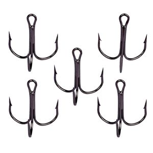 100pcs 14#-3/0# 35647 Black Nickel Triple Anchor Hook High Carbon Steel Barbed Fishing Hooks Fishhooks Pesca Carp Fishing Tackle 391 X2