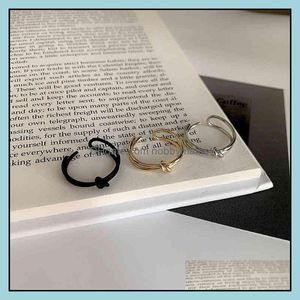 Кластерные кольца ювелирные изделия Qingdao простые и универсальные холодные ветровые кольца INS INSS INSSALIZAL Personalized Sense Light Luxury модный продукт или
