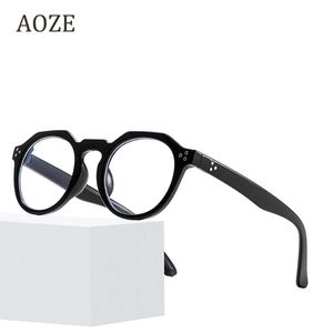 Anti Mavi Vintage Klasik Yuvarlak Tarzı Güneş Erkekler Kadınlar Düz Gözlük Üç Noktası Perçinler Serin Gözlük Çerçeveleri Gözlük