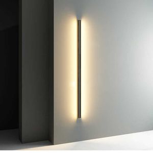 Minimalist yaratıcı uzun duvar lambası modernled duvar lambası oturma odası başucu alüminyum duvar lambası ligtting aplik 210724
