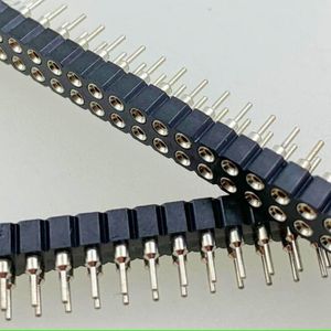 Yuvarlak delik pin başlığı 2.54mm pitch satır kadın aydınlatma aksesuarları 2x40p çift satır 2 * 40 p çift satırlar yuvarlar kaplama