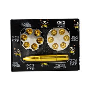 Tubos de mão de tabaco de ouro de kit de fumaça com mini moedores de erva de erva de fumo de alumínio