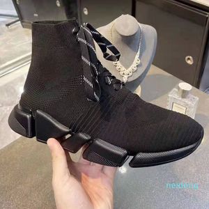 Erkekler Örgü 2021 Sneaker Çizmeler 2.0 Mektup Baskılı Tasarımcı Kadın Hız Bezi Ultra Esnek Kalıp Sole Bootie