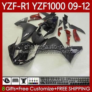 Yamaha YZF-R1 YZF R1 1000 CC YZF1000 Mat Black YZFR1 09 10 11 12 Karoser 92No.54 YZF R 1 1000CC 2009 2010 2012 YZF-1000 2009-2012 Moto Vücut Kiti