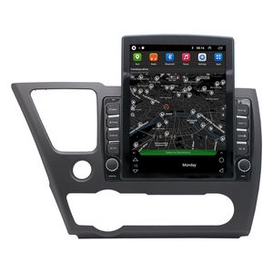 Android Araba dvd Multimedya GPS Oynatıcı Otomatik Stereo Honda CIVIC Tesla Modeli 9.7 Inç Dikey Ekran