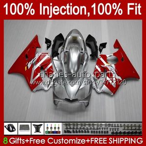 OEM Body для Honda CBR600F4i F4 I CBR600FS 01-03 Кузов A6NO.9 CBR 600F4i 600 F4i FS CC 2001 2002 2003 CBR600 F4i 600CC 01 02 03 Форма для инъекций Красный серебристый